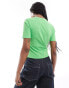 Фото #3 товара French Connection FCUK cropped fitted t-shirt in green