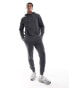 DTT overhead hoodie & jogger tracksuit set in washed black Черный, M - 97 CM - фото #1