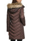 ფოტო #2 პროდუქტის Women's Faux-Fur-Trim Hooded Puffer Coat