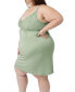 ფოტო #5 პროდუქტის Plus Size Lucille Lace Nursing Nightgown - With Clip Down Cups