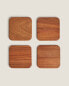 Фото #3 товара Wooden coasters (pack of 4)