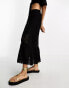 IIsla & Bird broderie maxi tiered beach skirt co-ord in black