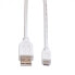 Фото #2 товара VALUE USB 2.0 Cable - A - Micro B - M/M 0.15 m - 0.15 m - USB A - Micro-USB B - USB 2.0 - 480 Mbit/s - White