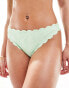 Peek and Beau Fuller Bust scallop high-waist bottom in mint green texture BLAU, 44 - фото #1