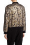 Фото #2 товара Vince Camuto 156896 Women's Metallic Zip Front Gold Foil Bomber Jacket Sz. Large