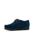 Фото #4 товара Clarks Wallabee 26173243 Womens Blue Leather Oxfords & Lace Ups Casual Shoes