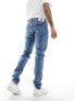 Фото #9 товара Calvin Klein Jeans slim taper jeans in light wash