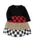 ფოტო #2 პროდუქტის Baby Girls Cotton Dresses, Buffalo Plaid Leopard