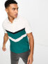 Abercrombie & Fitch short sleeve chevron rugby polo in green