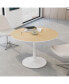 Фото #1 товара 42" Modern Round Dining Table With Printed Oak Color Grain Tabletop