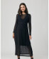 ფოტო #1 პროდუქტის Maternity Dot Nursing Dress Black