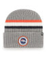 Фото #1 товара Men's Gray Denver Broncos Highline Cuffed Knit Hat