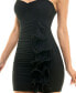 ფოტო #4 პროდუქტის Juniors' Strapless Sweetheart-Neck Ruffled Dress