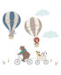 Фото #1 товара Up Up & Away Hot Air Ballon Animals Wall Decals