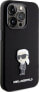 Karl Lagerfeld Karl Lagerfeld KLHCP15XSMHKNPK iPhone 15 Pro Max 6.7" czarny/black Silicone Ikonik Metal Pin