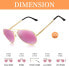 Фото #12 товара Женские солнцезащитные очки-авиаторы SODQW, зеркальные, поляризованные, модные, очки-авиаторы для вождения, рыбалки, золотая оправа, розовые линзы