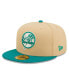 Фото #3 товара Men's Natural, Teal New York Yankees Mango Forest 59FIFTY fitted hat
