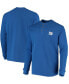 Фото #1 товара Men's Royal New York Giants Maverick Thermal Henley Long Sleeve T-shirt