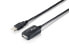Фото #1 товара Equip USB 2.0 Type A Active Extension Cable Male to Female - 15m - 15 m - USB A - USB A - USB 2.0 - Male/Female - Black