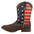 Фото #3 товара Roper American Patriotic Square Toe Cowboy Mens Blue, Brown, Red Casual Boots 0