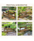 Charming Wooden Bridge Planter with Handrails for Garden Decor and Plant Growth