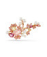 Фото #1 товара Mixed Cuts, Flower, Pink, Gold-Tone Gema Brooch