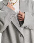 Фото #4 товара ASOS DESIGN Tall wool swing grandad blazer in grey