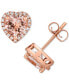 Фото #1 товара Серьги Macys Morganite & Diamond Heart Halo