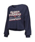 ფოტო #2 პროდუქტის Women's Navy Florida Panthers 2024 Stanley Cup Champions Off-Shoulder Long Sleeve V-Neck T-Shirt