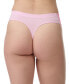 Фото #2 товара Women's 3-Stripes Wide-Side Thong Underwear 4A1H63