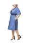 ფოტო #4 პროდუქტის Plus Size Paige Color Block Midi Dress