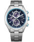 ფოტო #1 პროდუქტის Eco-Drive Men's Chronograph Stainless Steel Bracelet Watch 41mm