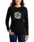 ფოტო #1 პროდუქტის Women's Long Sleeve Word Art Siamese Cat T-shirt