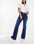 Фото #8 товара Pimkie high waisted belted flared jeans in dark blue