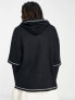 ASOS DESIGN oversized sweatshirt with double layer in black