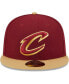 Men's Wine/Gold Cleveland Cavaliers Gameday Gold Pop Stars 59Fifty Fitted Hat