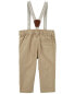 Фото #7 товара Бриджи для малышей Carter's Khaki Twill Baby Twill Suspender Pants