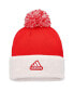 Фото #2 товара Men's Red Detroit Red Wings Team Stripe Cuffed Knit Hat with Pom