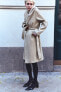 Фото #1 товара Пальто из мягкой ткани с капюшоном ZARA
