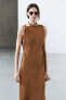 Zw collection gathered 100% linen dress