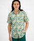 Фото #1 товара Men's Libra Regular-Fit Stretch Floral Button-Down Poplin Shirt, Created for Macy's