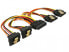 Delock 60150 - 0.15 m - 4 x SATA 15-pin - SATA 15-pin - Male - Female - Gold