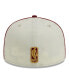 Men's Cream, Wine Cleveland Cavaliers Piping 2-Tone 59FIFTY Fitted Hat
