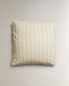 Фото #4 товара Striped cotton linen pillowcase