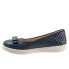 Фото #4 товара Trotters Anna T2256-400 Womens Blue Narrow Leather Loafer Flats Shoes