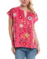 Фото #1 товара Johnny Was Joni Easy Paneled V Neck Top Women's