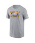 ფოტო #2 პროდუქტის Men's Gray Pittsburgh Steelers 2023 NFL Playoffs Iconic T-shirt