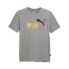 Фото #1 товара Puma Essentials Multicolor Crew Neck Short Sleeve T-Shirt Mens Grey Casual Tops