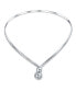 ფოტო #1 პროდუქტის Geometric Choker V Shape Interlocking Balls Collar Statement Necklace For Women .925 Silver Sterling