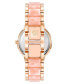 ფოტო #3 პროდუქტის Women's Three-Hand Quartz Rose Gold-Tone Alloy with Pink Resin Bracelet Watch, 37mm